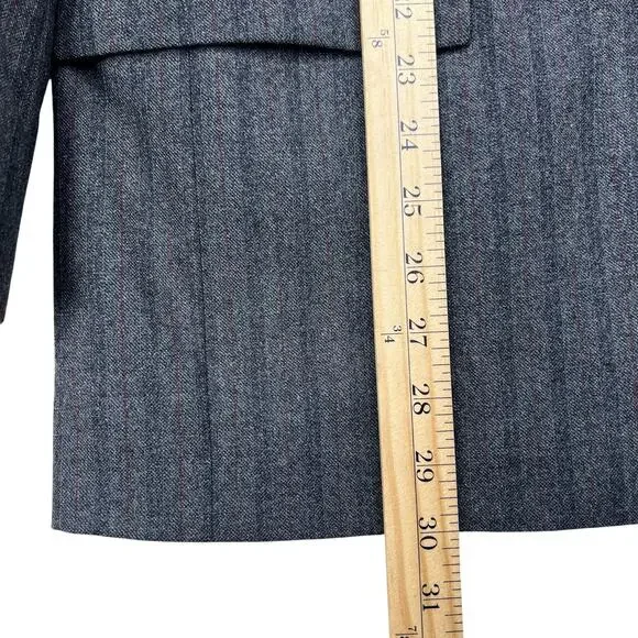 Virgin Wool Pinstripe Sport Coat 40RCambridge Vintage Gray Tailored Blazer